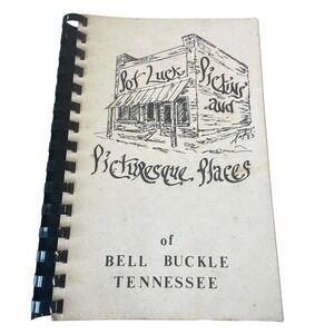 Pot Luck Pictures & Picturesque Places Bell Buckle Tennessee Cookbook 1983